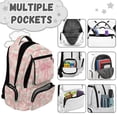 thumbnail image 7 of HUIACONG Pastel Pink Camo Bow School Backpack for Boys Girls Ages 6-18 Water Resistant Multi Pocket Padded Adjustable Straps Large Capacity Bookbag for Elementary Middle High School Daily Use, 7 of 7