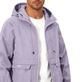 thumbnail image 6 of Amzcrzy Men's Lightweight Upf Long Sleeve Sun Protection Men Hooded Jacket Waterproof Windbreaker Jackets with Pockets Outdoor Zip up for Hiking Running Travel Purple XXXXL, 6 of 9