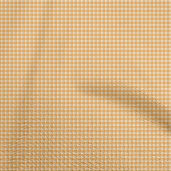oneOone Silk Tabby Light Peach Fabric Check Craft Projects Decor Fabric Printed By The Yard 42 Inch Wide