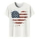 thumbnail image 5 of Camisetas de manga corta con cuello redondo para mujer, informales, de verano, con estampado de bandera, camisetas básicas, blusas Pompotops  hkajfhjk465631, 5 of 5