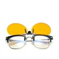thumbnail image 2 of Clip On Anti Blue Light Glasses Metal Frame PC Lens Radiation Protection Square Toad Personality Eyewear with Turn Up, 2 of 3