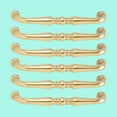 thumbnail image 4 of Renovators Supply Bright Solid Brass Spooled Cabinet Pull 3 5/8 in Boring Set of 6, 4 of 5