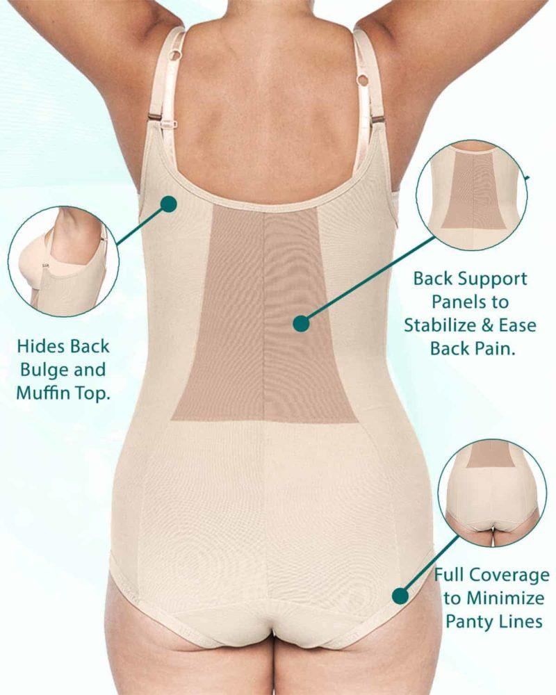 Bellefit Womens Tummy Control Full Bodysuit Shapewear Body Shaper Corset