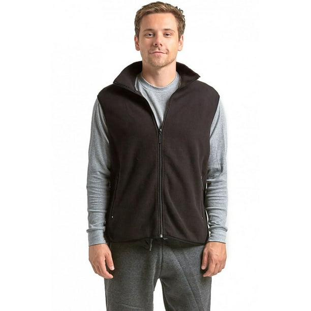SLM - SLM Men's Polar Fleece Zip Up Vest Warm Soft Pullover - Walmart ...