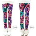thumbnail image 3 of Actoyo Kids Girls Printed Stretch Leggings Ankle Length Kids Child Fleece Inside Leggings Printing Flower Soft Long Pants Flowers 6-7 Years, 3 of 12