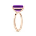 thumbnail image 3 of ANGARA Natural 5.3 Ct. Amethyst Solitaire Ring in 14K Rose Gold for Women (Ring Size: 4.5), 3 of 9