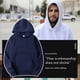 thumbnail image 4 of Sudadera con capucha Sudadera con capucha unisex de algodón Sudadera con capucha que absorbe el sudor Sudadera con capucha, azul oscuro, S seitruly AP000776-12, 4 of 7