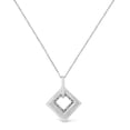 thumbnail image 2 of .925 Sterling Silver Pave-Set Diamond Accent Kite Shape 18" Pendant Necklace (I-J Color, I1-I2 Clarity), 2 of 7