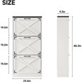 thumbnail image 6 of VEANERWOOD Farmhouse Shoe Storage Cabinet, Freestanding Shoe Rack Organizer with 3 Flip Drawers for Entryway Hallway, 6 of 7