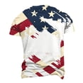 thumbnail image 4 of UVEASISHA Summer T Shirts for Men Big and Tall American Flag Graphic Short Sleeve Crew Neck T-Shirt 4th of July Independence Day Tee Tops Blue XL, 4 of 5