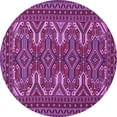 thumbnail image 1 of Ahgly Company Machine Washable Indoor Round Persian Purple Traditional Area Rugs, 3' Round, 1 of 4