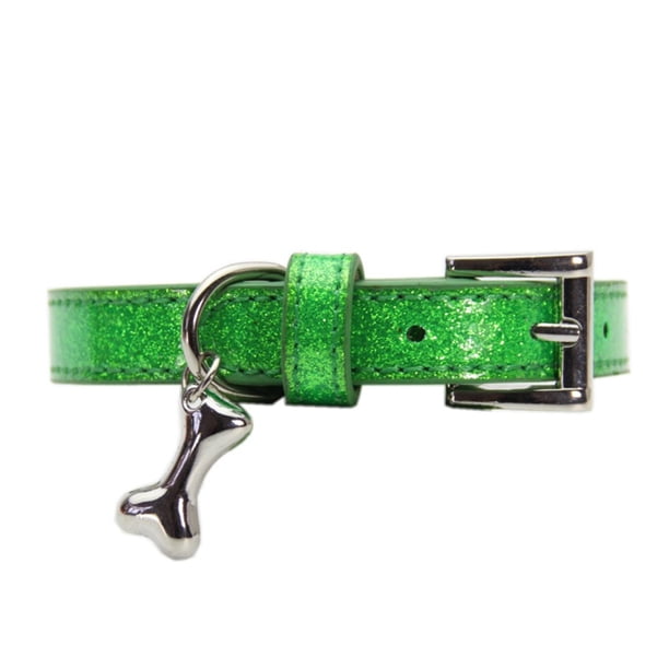 Collar de cuero reflectante para perros. Con hebilla de aleación. Resistente al agua. Collar clásico de cuero para mascotas. Apto para perros grandes.