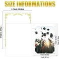 thumbnail image 2 of 50 pcs Photo Folders Frame Note Cards Paper Greetings Cardboard for 4x6 or 5x7 Pictures Picture Frame Photo Inserts Notecard for Portraits Classroom DIY Graduation Wedding (Black), 2 of 4