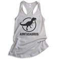 thumbnail image 1 of Auntasaurus Tank Top, Ladies Racerback Tank Top, Aunt Tank, Funny Tank, Cute Aunt Gift, Gift For Auntie, Silver Gray, XX-Large, 1 of 1