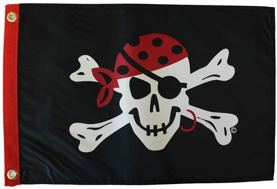 3x5 Pirate Jolly Roger Skull and Crossbone What Happens On Board Stays 5x3 Flag 