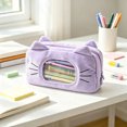 thumbnail image 2 of Large Capacity Pencil Case, Cute Cat Ear Pencil Pouch for High School, College, Teachers, Office & Travel Use, Makeup Bag for Teens and Adults, 2 of 8