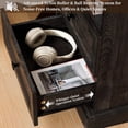 thumbnail image 2 of FIAKOA Ensemble de 2 Tables de Nuit avec Station de Recharge, Table de Chevet avec 2 Tiroirs de Rangement et Tablette Ouverte, Table d'Appoint avec Prises, Table d'Extrémité Moderne en Bois pour Chambre et Bureau, Espresso, 2 of 7
