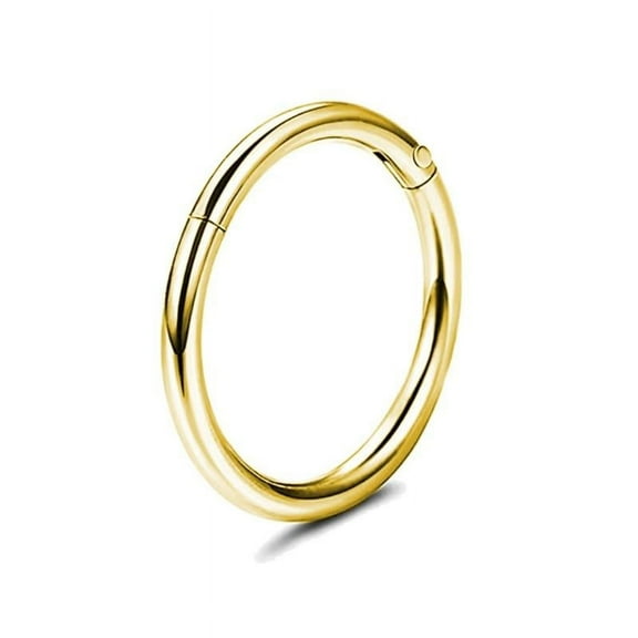 6/8/10/12mm Silver Gold Seamless Nose Ring Stainless Steel Body Jewelry Tragus Septum Piercing Cartilage Hoop Unisex
