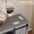 thumbnail image 5 of Homall 58'' TV Stand forTVs up to 65'', Storage Cabinet with Sliding Barn Door, Entertainment Center, Gary, 5 of 7