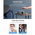 thumbnail image 4 of EASTIN LED Digital Alarm Clock  Dual Alarm  4 Brightness&13 Ringtones  12/24H  Bedside Clock With Built-in Sound Senor  Temperature  Snooze  Portable Clock For Bedroom  Home And Travel 5., 4 of 15
