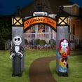 thumbnail image 2 of Gemmy Airblown Inflatable NBC Welcome to Halloween Town Archway Disney, 8.5 ft Tall, Grey, 2 of 4