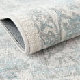 thumbnail image 5 of Jill Zarin Uptown Collection Area Rug - Central Pak (9' x 12' Rectangle Teal/Ivory), 5 of 6