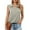 Khaki, variant on Women's Sleeveless Tank Top Collared Zip Front V Neck Casual Blouse Stretchy Solid Color Summer Work Tunic