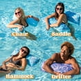 thumbnail image 6 of Syncfun 3 Packs Inflatable Pool Float Hammock, 4 in 1 Pool Floaties for Adults, Swimming Pool Accessories (Saddle, Lounge Chair, Hammock, Drifter) for Pool, Lake, Outdoor, Beach, 6 of 8