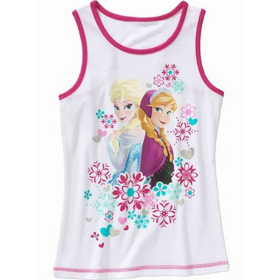 Disney Frozen Anna & Elsa Girls Racer Back Tank Top X-Large