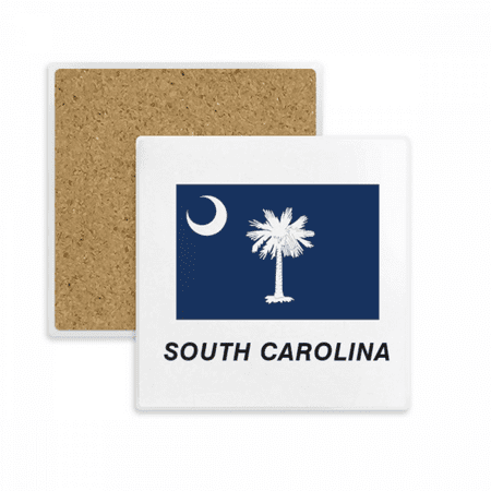 

American State Flag Outline South Coaster Cup Mat Mug Subplate Holder Insulation Stone