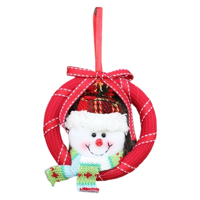 Yuarrent Colgante de Navidad, adorno de Navidad, de puerta, tamaño compacto, ahorro de espacio, accesorios para festivales, dulce regalo, Kits de decoración para fiestas Patrón de muñeco de nieve Yuarrent HA070031-01B