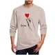 thumbnail image 2 of Ceisia Men's Romantic Red Heart "For You" T-Shirt | Relaxed Long-Sleeve Crewneck Spring Casual Top Gift, 2 of 5