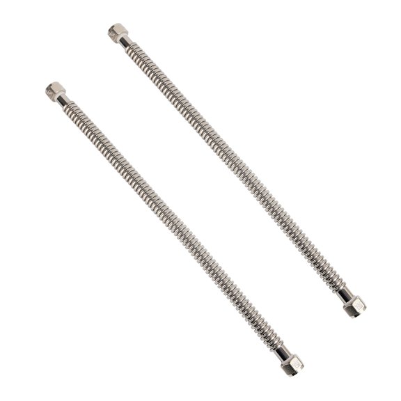 Watflow 24inch Stainless Steel Corrugated Water Heater Connector Flexible for Female Iron Water Pipes Fitting, 3/4" FIP x 3/4" FIP, 18" Length (2 Packs)
