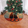 thumbnail image 2 of FMSHPON Cats in Love Roof Moonlight Xmas Christmas Tree Skirt Stand Mat for Holiday Party Decoration Indoor Outdoor 48 inches, 2 of 3