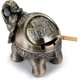 thumbnail image 1 of Vintage windproof ashtray with lid - Large vintage table ashtray, outdoor and indoor use, bronze, 1 of 4