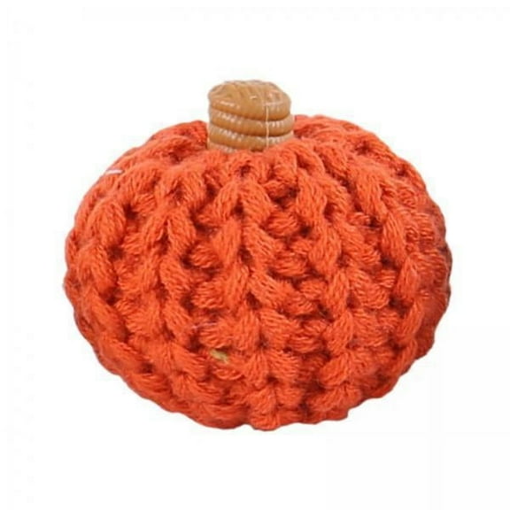 Sharprepublic 2x Knitted Pumpkin Decoration Festive Ornaments Lightweight Props Mini Simulation Pumpkin Halloween Decorations for Wedding Cafe