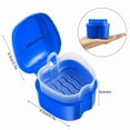 thumbnail image 2 of Denture Case, Denture Bath Box Case Dental Orthodontic Retainer, False Teeth Storage Case Box with Strainer, 2 of 5