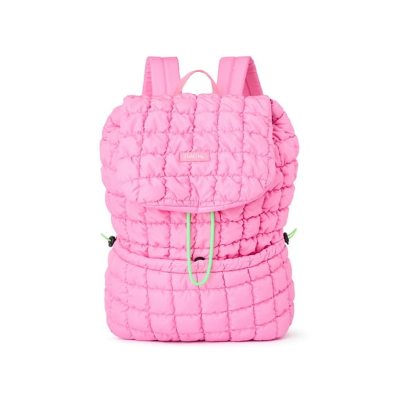 Packed Party Pop of Pink Quilted Backpack