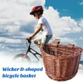 thumbnail image 4 of Tnobhg Bike Basket with Adjustable Belts Large Capacity Strong Load-bearing Handmade Woven Rattan Front Handle Bicycle Basket, 4 of 8