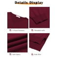 thumbnail image 5 of MOSHU V Neck Sweaters for Women Fall Lightweight Knit Pullover Sweater Side Slits Tops, 5 of 9