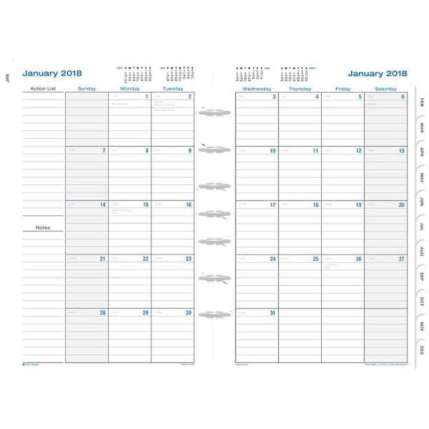 Day Timer Simply Stated 2 Page Per Month Tabbed Calendar Desk Size 