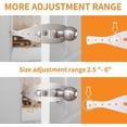 thumbnail image 3 of 2pcs Chat Porte Loquet, Flex Loquet Chat Bouchon de Porte avec Sangle Réglable 2,5-6 "de Large, Facile à Installer, 3 of 5