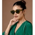 thumbnail image 2 of Gafas de Sol AIEYEZO Oversize Estilo Ojo de Gato para Mujer en Verde Oliva, 2 of 7