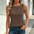 thumbnail image 4 of Women Sleeveless Crew Neck Tank Top Loose Fit Casual Blouse,2XL, 4 of 6