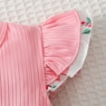 thumbnail image 7 of LAPAKIDS Baby Girl Ruffled Dress 2-Piece Floral Prints Romper Dress Summer with Headband,3-6 Months, 7 of 7