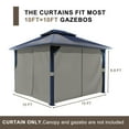 thumbnail image 3 of BPS 10'x10' Gazebo Replacement Curtain, Universal 4-Privacy Panel, Outdoor Gazebo Sidewalls with Zipper for Garden, Patio, Yard (Curtains Only), 3 of 9