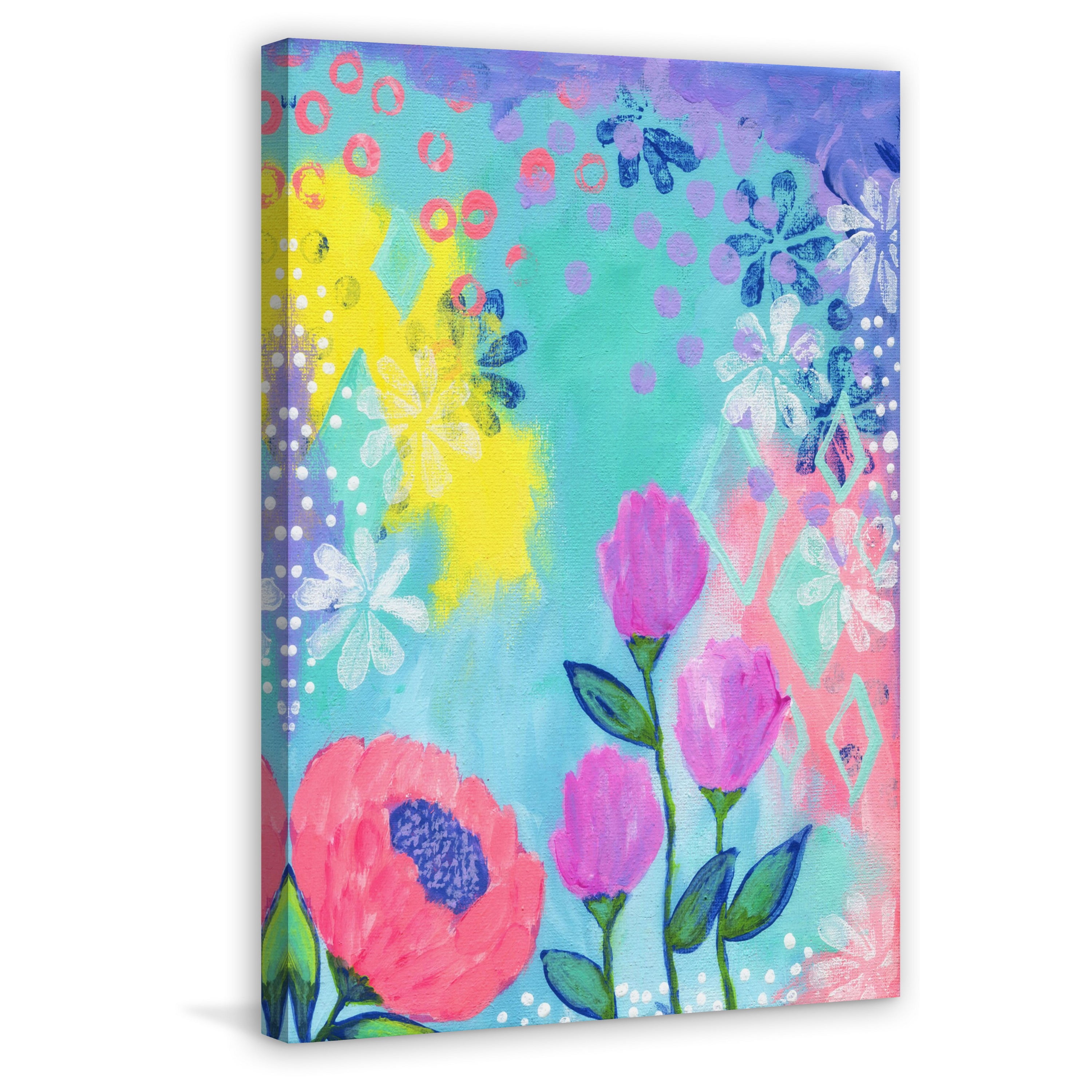 Marmont Hill "Lenas Garden" by Jill Lambert Painting Print on Wrapped Canvas