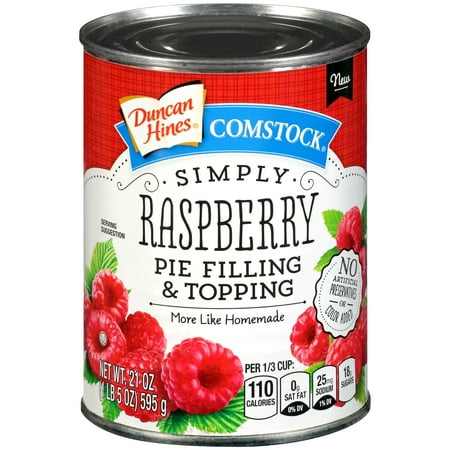 - Duncan Hines Comstock Simply Raspberry Pie Filling & Topping, 21 oz