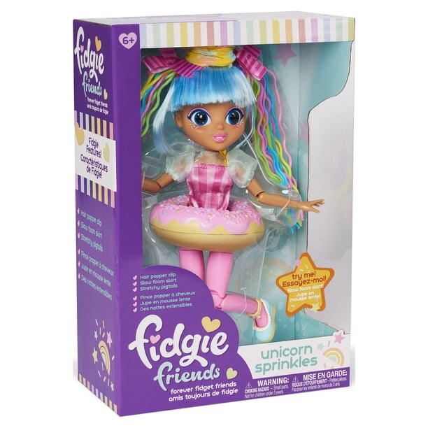 Fidgie Friends Unicorn Sprinkles Doll - Classroom Sensory Tool