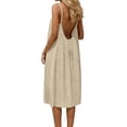 thumbnail image 4 of Horkkom Beach Dresses for Women Sleeveless Cami Backless Dresses Summer Flowy Midi Dresses M, 4 of 7
